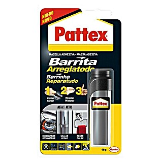 Pattex Masilla epoxi metal Arreglatodo (Gris/Blanco, 48 g)