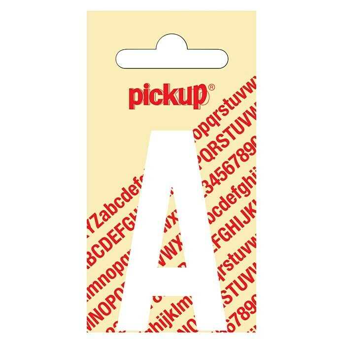 Pickup Etiqueta adhesiva (Motivo: A, Blanco, Altura: 60 mm)