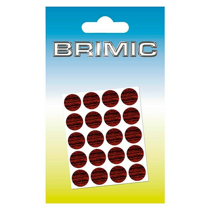 Micel Brimic Tapón embellecedor Caoba (Diámetro: 13 mm, Adhesivo, 20 uds.)