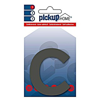 Pickup 3D Home Kućni broj Rio (Visina: 10 cm, Motiv: c, Sive boje, Plastika, Samoljepljivo)