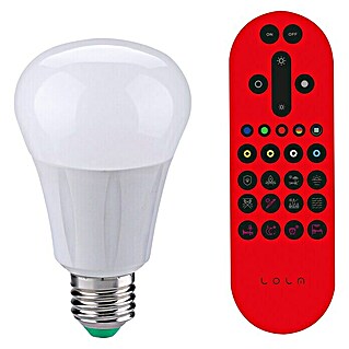 LeuchtenDirekt Lola LED-Leuchtmittel Bulb (6,7 W, E27, RGB-Farbsteuerung, Mit Fernbedienung)