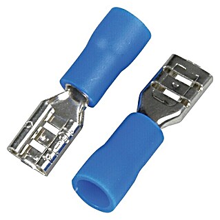 10X Flachstecker blau 8,2  breite Variante isoliert Kabelschuh Flachsteckhülse 