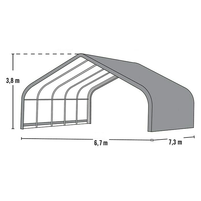 ShelterLogic Weidezelt (730 x 680 x 380 cm, Polyethylen)