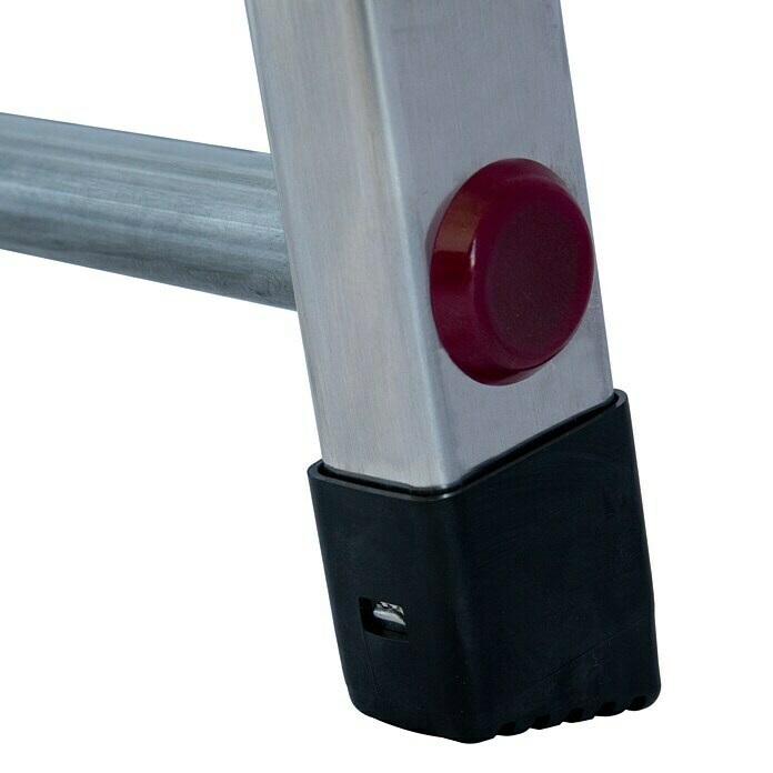 Krause Corda Escalera de tijera polivalente con 6 peldaños (Altura de trabajo: 3,2 m, Número de peldaños: 6 escalones, Profundidad peldaños: 80, Aluminio)