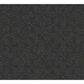AS Creation Ethnic Origin Vliestapete Blütengrafik (Schwarz, Grafisch, 10,05 x 0,53 m)