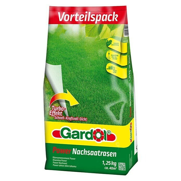 Gardol Nachsaat-Rasen (1,25 kg, Inhalt ausreichend für ca.: 40 m²)