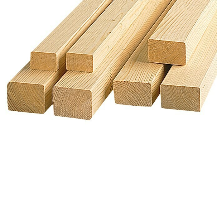 Rettenmeier Listón de madera para construcción (300 x 9,4 x 4,4 cm, Abeto rojo/abeto, Sin tratar, Lijado)