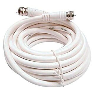 Cable coaxial (2 m, Blanco)