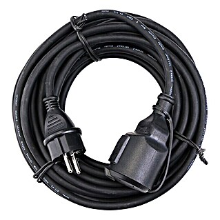 Voltomat Gumeni produžni kabel (10 m, Crne boje, IP44, H05RR-F3G1,5)