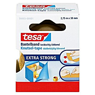 Tesa Bastelband Extra Strong (Beidseitig klebend, 2,75 m x 38 mm)