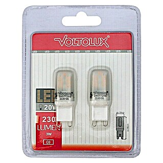 Voltolux Bombilla LED (3 W, G9, Blanco cálido, 2 uds.)