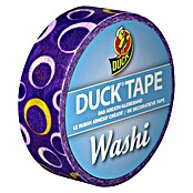 Duck Tape Kreativklebeband Washi (Purple Circle, 10 m x 15 mm)