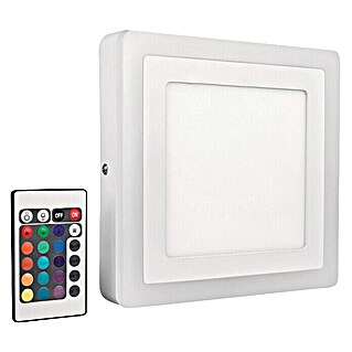 Ledvance LED-Wand- & Deckenleuchte Color + White (42 W, L x B x H: 40 x 40 x 4,5 cm, Weiß, RGB)
