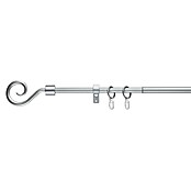Expo Ambiente Stilgarnitur Hook (Länge Gardinenstange: 130 - 240 cm, Durchmesser: 16 mm, Silber)