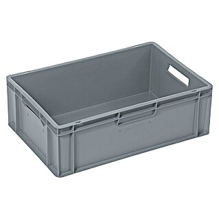 6 x Robusto-Box Basket mit Deckel 64 L grau Aufbewahrungsbox Box Kiste 