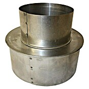 Ofenrohrerweiterung (Durchmesser: 80 mm - 130 mm, Feueraluminiert, Silber)