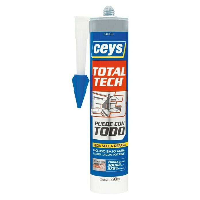 Ceys Adhesivo y sellador Total-Tech gris (290 g)
