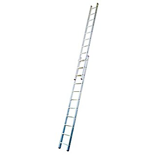 Corda Escalera extensible (Altura de trabajo: 5,3 m, 2 x 11 peldaños, Aluminio)