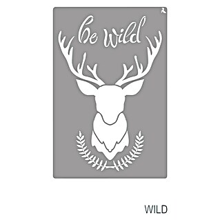 La Pajarita Plantilla decorativa Stencil Wild (Ciervo, 20 x 30 cm, Plástico)