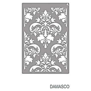La Pajarita Plantilla decorativa Stencil Damasco (Elementos decorativos, 20 x 30 cm, Plástico)