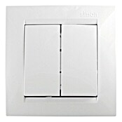 Simon 15 Conmutador doble (Blanco, En pared, Plástico)