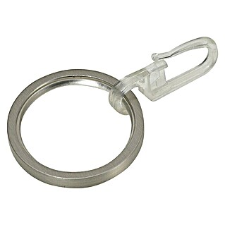 Expo Ambiente Vlakke ring (Rvs-look, Geschikt voor: Gordijnroedes Ø 20 mm, 10 st.)