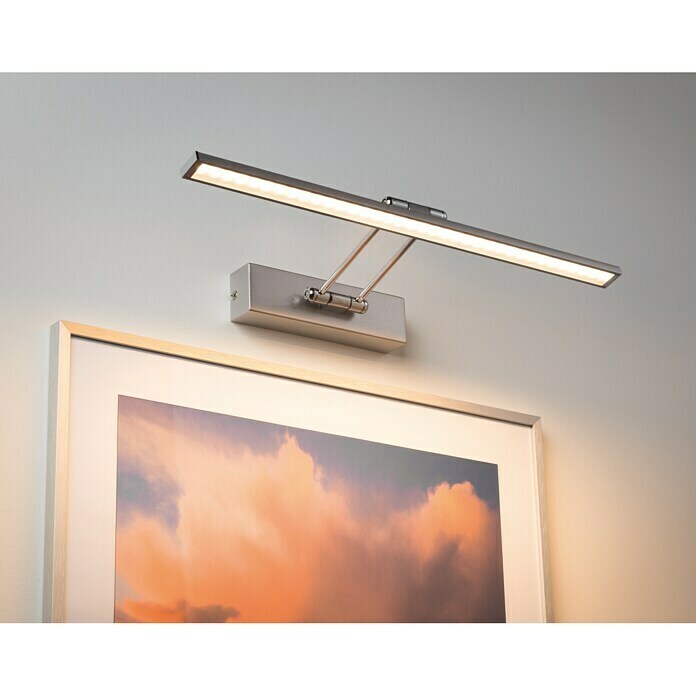 Paulmann Galeria LED svjetiljka za slike (7 W, Topla bijela, 45 x 19 cm, Četkani nikal)