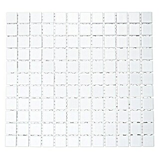 Mosaikfliese Quadrat Uni B 140 (32,6 x 30 cm, Weiß, Matt)
