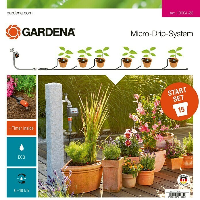 Gardena Set básico para macetas automático (Específico para: Riego en línea)