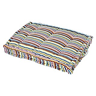 Cojín para asiento (80 x 60 x 10 cm, Multicolor, 100% algodón)