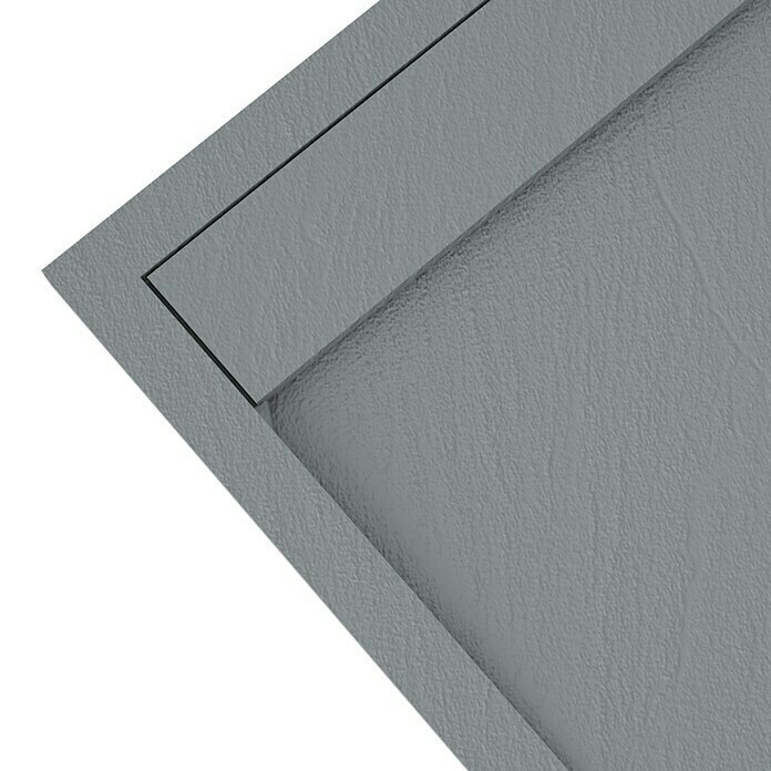 Plato de ducha Cover (L x An: 70 x 120 cm, Resina sintética, Antracita)