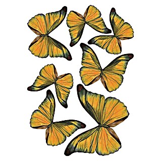 Adhesivos decorativos 3D Mariposa (Amarillo, 14 x 11 cm, 7 piezas)