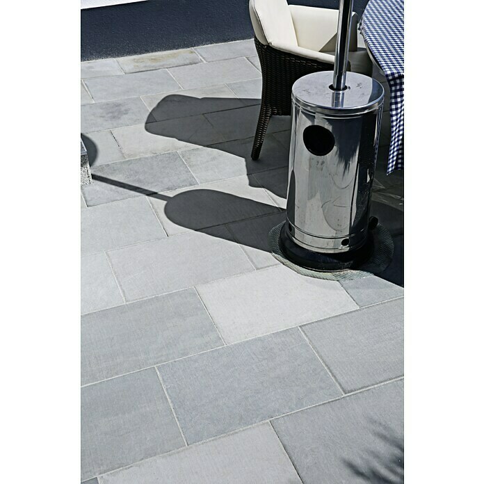 Terrassenplatte Delhi Grey (Grau, 60 x 30 x 2,5 cm, Sandstein)