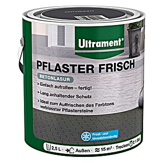 Ultrament Betonlasur Pflaster Frisch (Anthrazit, 2,5 l)