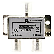 Schwaiger Verdeler (2 standen, F-connector, 5 - 1.000 MHz, 4 dB)