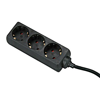 Produžni kabel s utičnicama (Broj šuko utičnica: 3 Kom., Crne boje, 5 m, 3.500 W)