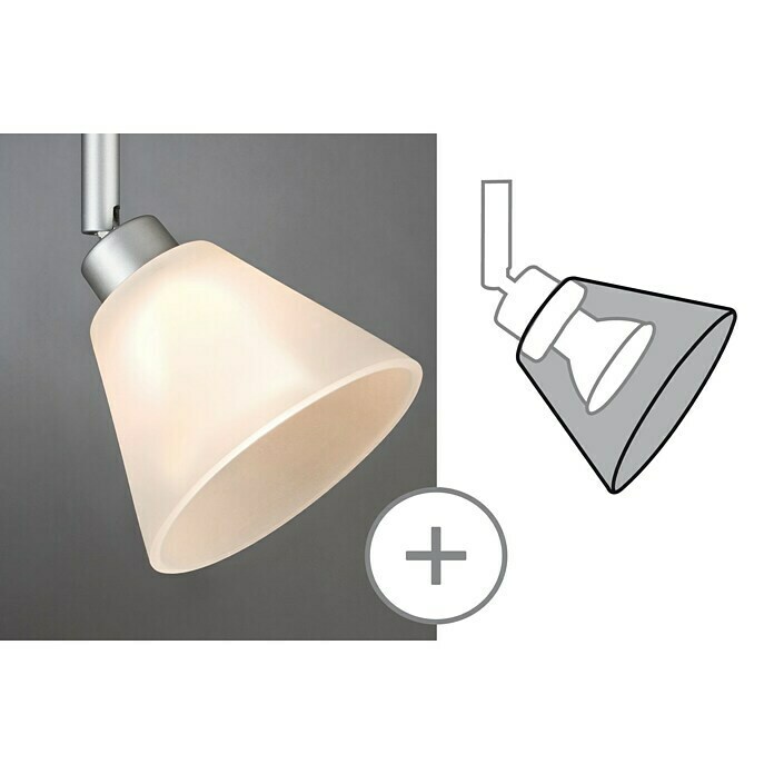 Paulmann DecoSystems Lampenschirm Kegi (Durchmesser: 11 cm, Weiß, Glas, Kegel)