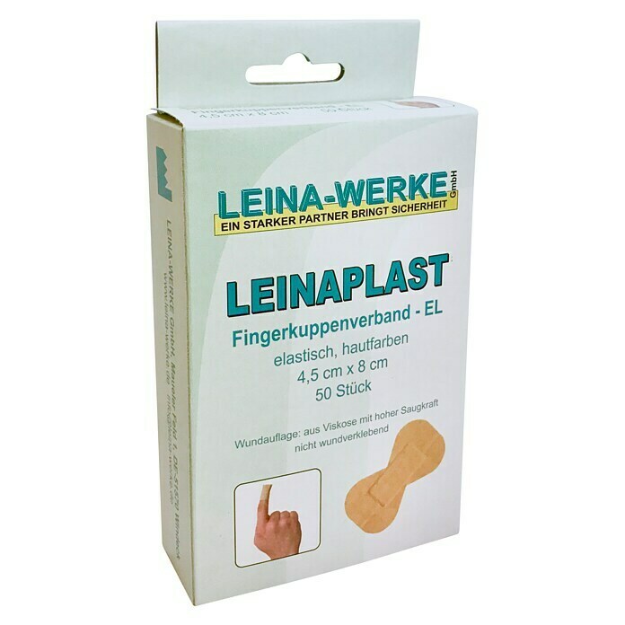 Leina-Werke Fingerkuppenverband (50 Stk., 4,5 x 8 cm, Elastisch)
