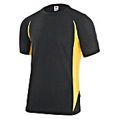 Velilla Camiseta técnica (M, Negro/Amarillo)