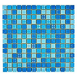 Mozaïektegel vierkant Mix GM A 321P (32,7 x 30,5 cm, Blauw, Glanzend)