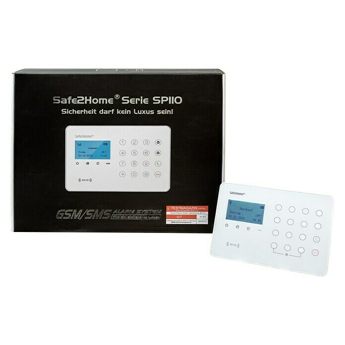 Safe2Home Alarmanlagen-Set SP110 Komplett mit Solar Außensirene (Mit Solar-Außensirene, L x B x H: 195 x 136 x 31 mm)