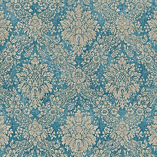 AS Creation Papel pintado de vellón Secret Garden (Azul/Gris, Floral, 10,05 x 0,53 m)