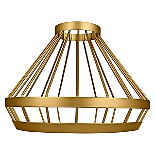 Ledvance Lampenschirm Cage (Ø x H: 23,9 x 17,2 cm, Gold, Aluminium, Rund)