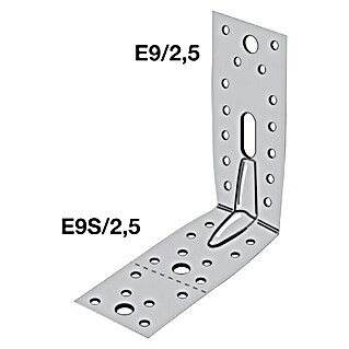 Simpson Strong-Tie Winkelverbinder E9/2.5 (L x B x H: 154 x 152,5 x 65 mm, Verzinkt, Ungleichschenklig)