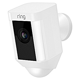 Ring Überwachungskamera Spotlight Cam Wired (Weiß, Netzanschluss, 2 Wege Kommunikation, IP64)