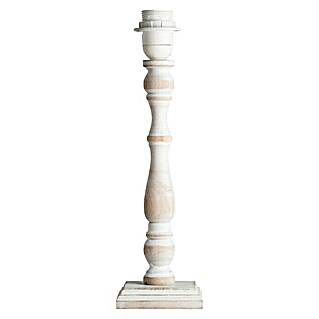 Home Sweet Home Lampenfuß Woodi (40 W, Farbe: Vintage Weiß, Höhe: 38 cm, Eckig)