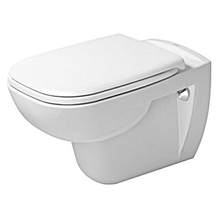 Duravit D-Code Wand-WC (Spülrandlos, Mit antibakterieller Glasur, Spülform: Tief, WC Abgang: Waagerecht, Weiß)