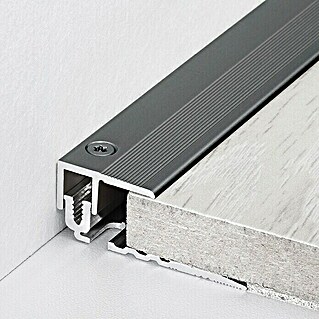 LOGOCLIC Abschlussprofil 222 (Edelstahl matt, 0,9 m x 21 mm, Montageart: Schrauben)