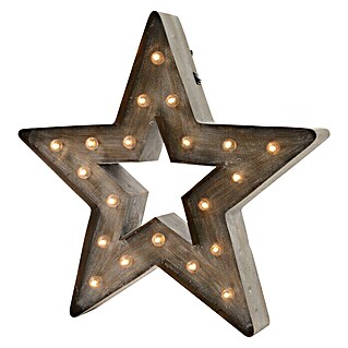 Estrella navideña LED Rock (Cobre, Para interior, Altura: 37,5 cm)