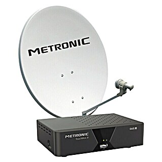 Metronic Receptor de satélite digital con antena parabólica (L x An x Al: 12 x 18 x 4 cm)
